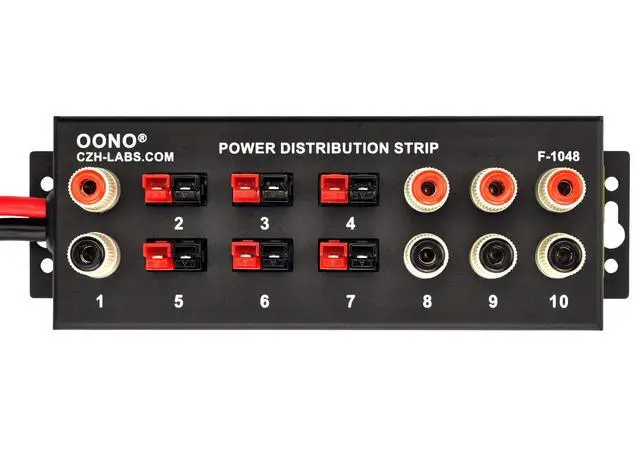 Alt view image 3 of 6 - Wired Banana Jack and Power Pole 10 Outlet DC Power Distribution Strip Box