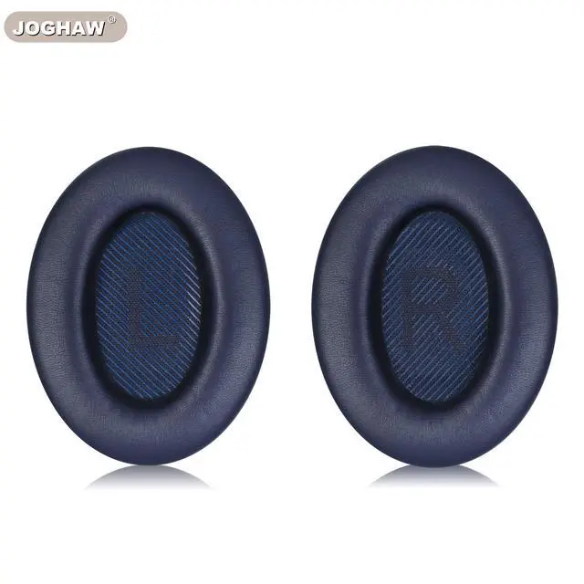 Alt view image 2 of 6 - Headphones Replacement Ear Pads, Protein Leather earpad Cushions for Bose Quiet Comfort QC35 Headphones, Replacement Earpads, Softer Memory Foam - Navy Blue