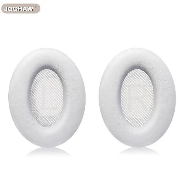Alt view image 2 of 6 - Headphones Replacement Ear Pads, Protein Leather earpad Cushions for Bose Quiet Comfort QC35 Headphones, Replacement Earpads, Softer Memory Foam - White