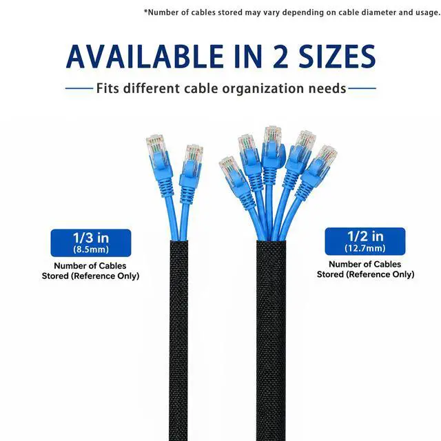 Alt view image 3 of 6 - 1/2 Inch Split Wire Loom Tubing 10 FT, Black Cable Sleeve for Wires | Abrasion Resistant Wire Protection for Cars, Trucks, Motorcycles and Electrical Harnesses