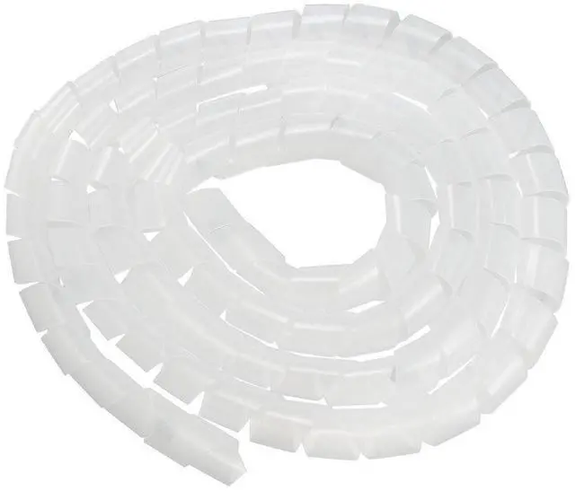 Main image of Spiral Cable Wrap Wire Cord Wraps 1-inch x 6ft PE Polyethylene Flexible Tubing for Computer Wire