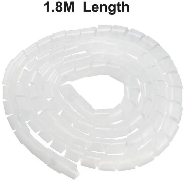 Alt view image 4 of 5 - Spiral Cable Wrap Wire Cord Wraps 1-inch x 6ft PE Polyethylene Flexible Tubing for Computer Wire
