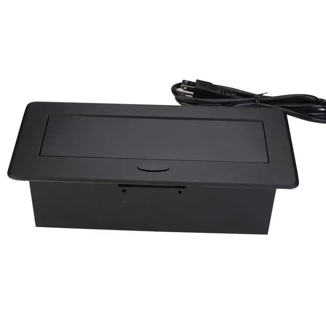 Alt view image 2 of 7 - Pop Up Power Outlet, Conference Table Recessed Power Outlet Desktop Socket with PD 20W USB C Fast Charge, Stainless Steel Receptacle Outlet for Conference Office Countertop