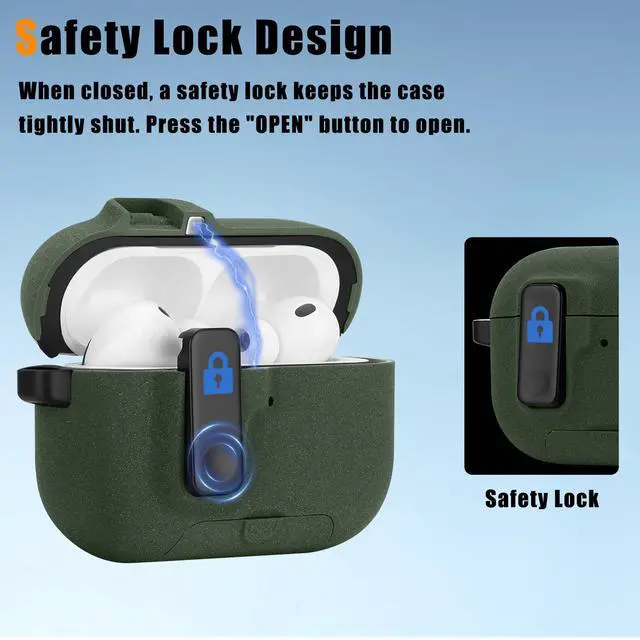 Alt view image 4 of 6 - Compatible with AirPods Pro 3 Case with Phone Stand, Precise Fit Design for Apple AirPods Pro 3rd Cover (Army Green)