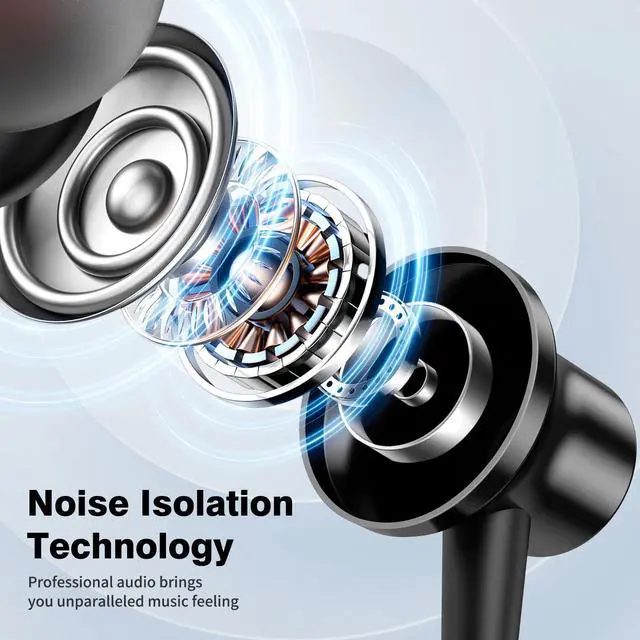 Alt view image 2 of 6 - USB C Earbuds Wired Headphones with Microphone Volume Control Black | Noise Isolating Type C Earphones for Google Pixel 10 9 Pro Headphone for iPhone 17 16 15 Pro Max/iPad 10th Gen for Galaxy S26