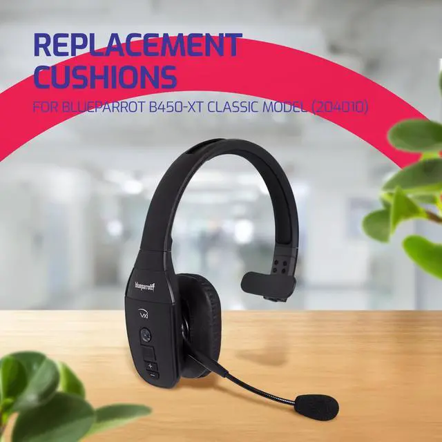 Alt view image 3 of 6 - Ear Cushions Kit Made for BlueParrott B450 XT - Extra-Thick Memory-Foam Cushion for All Day Comfort Restores Original Headset Comfort - Ideal for High Usage (Black), B450 XT only - Prior to May 2020