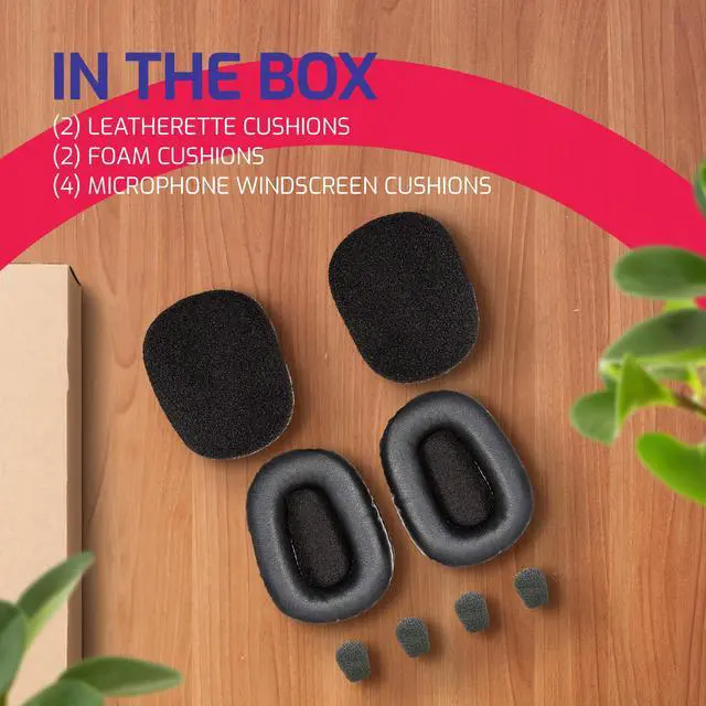 Alt view image 6 of 6 - Ear Cushions Kit Made for BlueParrott B450 XT - Extra-Thick Memory-Foam Cushion for All Day Comfort Restores Original Headset Comfort - Ideal for High Usage (Black), B450 XT only - Prior to May 2020