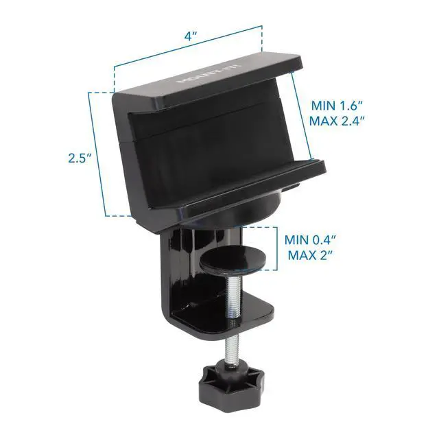 Alt view image 7 of 7 - Desk Clamp Power Strip, 3 Outlets & 3 USB Ports | Surge-protected clamp mount fits desks 0.4-2" thick, built-in cable management for standing desks & home offices