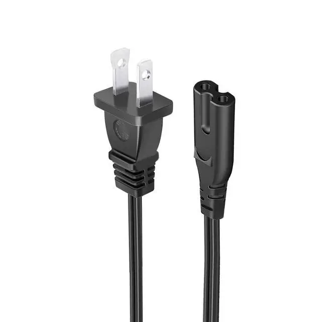 Alt view image 2 of 5 - 8.2ft AC Power Cable Cord Replacement for Sony S100F Soundbar Subwoofer | Figure 8 2 Prong Replacement for Sony HT-S100F, HT-S40R, HT-G700, SA-SW5, SA-WSC40, SA-SW3 Soundbar Subwoofer
