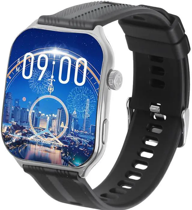 Main image of Smart Watch with 1.95" AMOLED Display, ChatGPT AI& Bluetooth Call, Fitness Tracker for Women Men, Heart Rate & Sleep Monitor, 100+ Sports Modes, 10 Days Battery, IP68 Waterproof (Sliver)