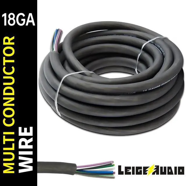 Alt view image 6 of 6 - 20 Feet 9 Conductor Speaker Wire/Cable - 18 AWG 100% Pure OFC, Ultra-Flex and Easy Peel Jacket, Bare Copper with Color Coded Conductors