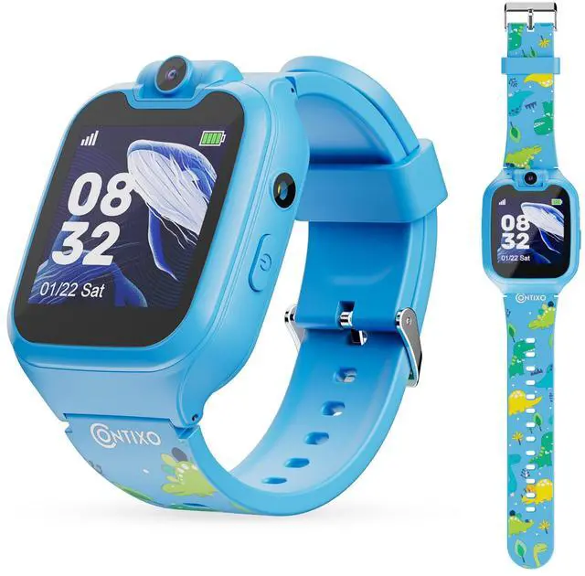 Main image of KW01 Smart Watches for Kids, Blue 1.54" HD Touch Screen Educational Smartwatch Toy with Games Camera Video Recorder Calculator Flashlight Music Player Gift for 3-12 Years Old Boys Girls