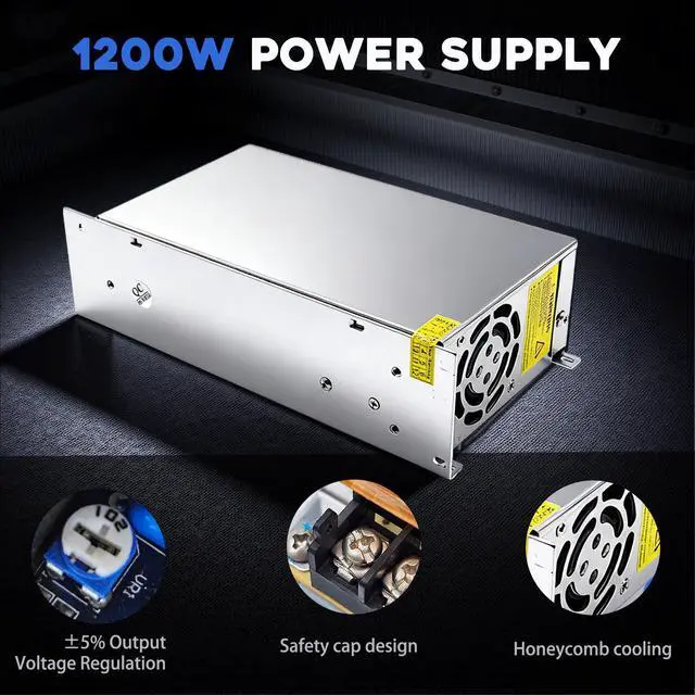Alt view image 6 of 7 - 110V AC to DC 24V Converter 120V to 24V 50A 1200W Power Supply | 50A 1200W Switching Power Supply for LED Strip Motor Pump CCTV Camera System Car Stereo 3D Print