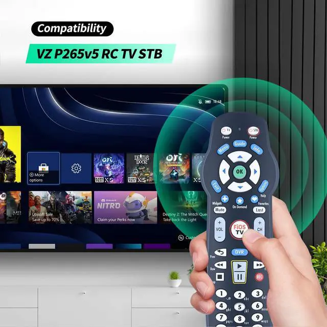Alt view image 2 of 7 - New Replacement Remote Control fit for Verizon Fios VZ P265v5 RC TV STB
