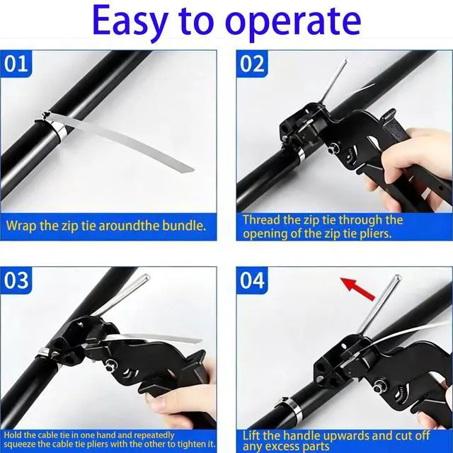 Alt view image 3 of 7 - Heavy metal cable ties, 400 pcs metal cable tie gun set, 6/8/11.8in | 304 stainless steel, multifunctional self-locking cable tie kit, suitable for fences, farms, cables, pipelines, etc