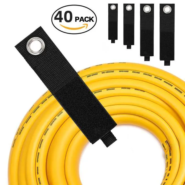 Alt view image 2 of 7 - 40 Pcs Extension Cord Holder Organizer, Heavy Duty Storage Straps, Hanging Extension Cord Organizer for Cable Management & Storage On Garage Wall, Garage Hooks Storage Straps for Cable Hose Cord