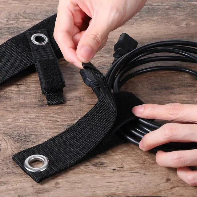 Alt view image 7 of 7 - 40 Pcs Extension Cord Holder Organizer, Heavy Duty Storage Straps, Hanging Extension Cord Organizer for Cable Management & Storage On Garage Wall, Garage Hooks Storage Straps for Cable Hose Cord