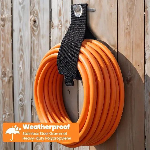 Alt view image 4 of 7 - 40 Pcs Extension Cord Holder Organizer, Heavy Duty Storage Straps, Hanging Extension Cord Organizer for Cable Management & Storage On Garage Wall, Garage Hooks Storage Straps for Cable Hose Cord