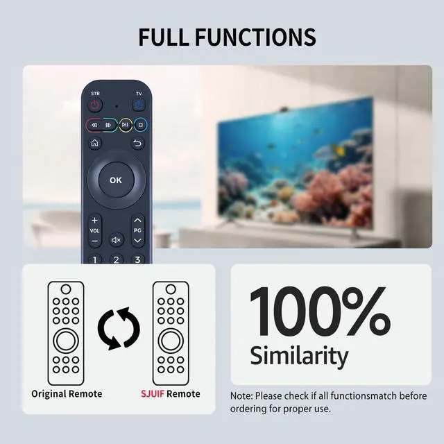 Alt view image 2 of 7 - Replacement Remote for TVIP S-Box Set Top Boxes v.525/ v.605/ v.706 | Also for Models v.705/ v.416/ v.405/ v.300