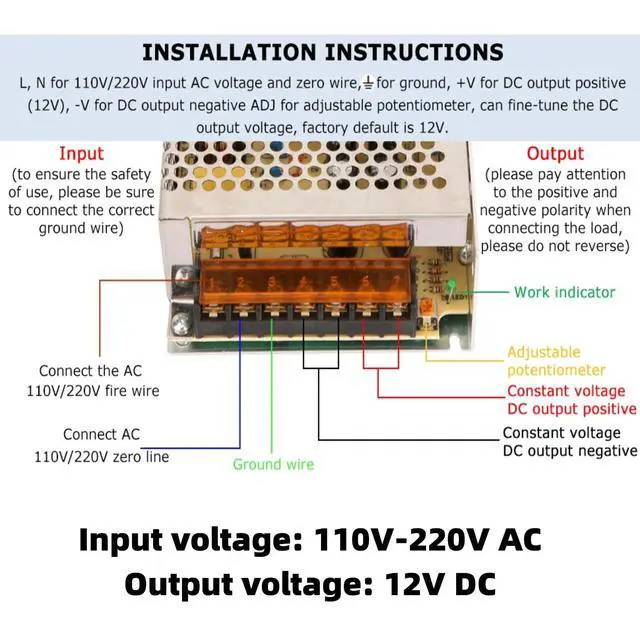 Alt view image 2 of 7 - Power Supply Board DC Industrial LED Switch Power Supply Driver Switching Power Converter Transformer Module(12V 10A)