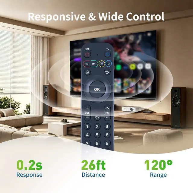 Alt view image 6 of 7 - Replacement Remote for TVIP S-Box Set Top Boxes v.525/ v.605/ v.706 | Also for Models v.705/ v.416/ v.405/ v.300