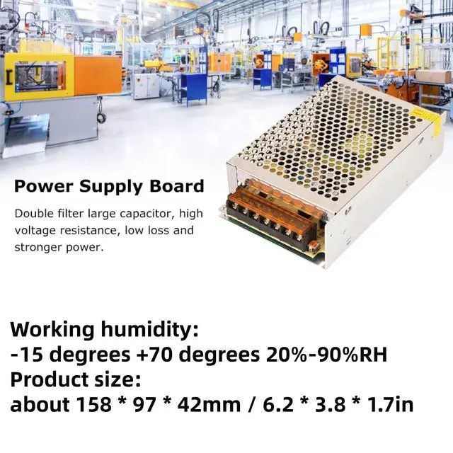 Alt view image 4 of 7 - Power Supply Board DC Industrial LED Switch Power Supply Driver Switching Power Converter Transformer Module(12V 10A)