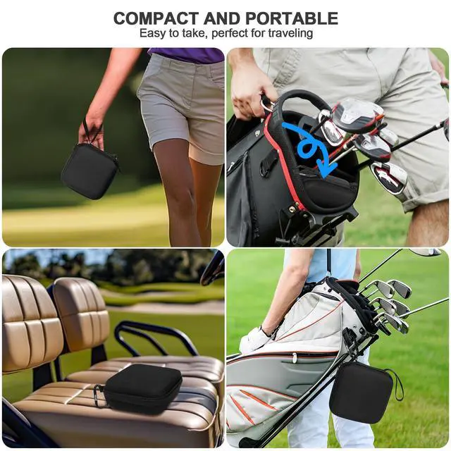 Alt view image 4 of 6 - Carrying Case for Garmin Approach R10 Golf Launch Monitor, Custom-Insert Storage Holder with Mesh Pocket for USB Cable, Charging Adapter (Black)
