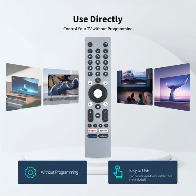 Alt view image 2 of 5 - Replacement Voice Remote for RM-C3293 JVC Smart LED LCD 4K HDTV TV | Voice Control,Easy pairing,Responsive control,Shortcut keys,Ergonomic design
