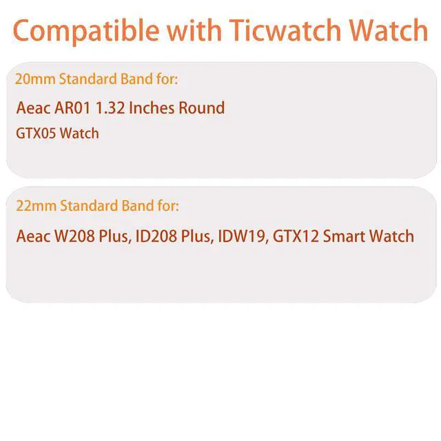 Alt view image 2 of 6 - Compatible for Aeac Smart Watch Bands, 20mm, 22mm Quick Release Stainless Steel Metal Replacement Straps Compatible for Aeac 1.32 Inches Round, W208 Plus, IDW19, IDW28, GTX12