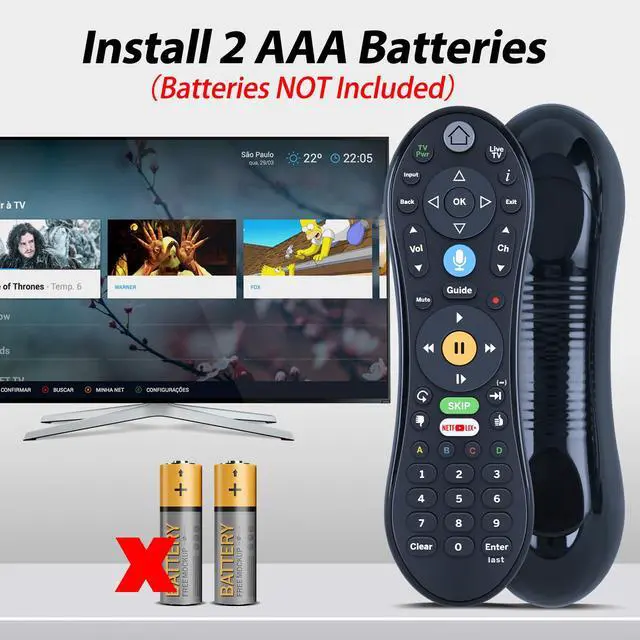 Alt view image 7 of 7 - New C00305 Replacement Voice Remote Control for Tivo Edge, Bolt, Roamio Plus and Pro, for TiVo Mini VOX, for TiVo LUX Remote
