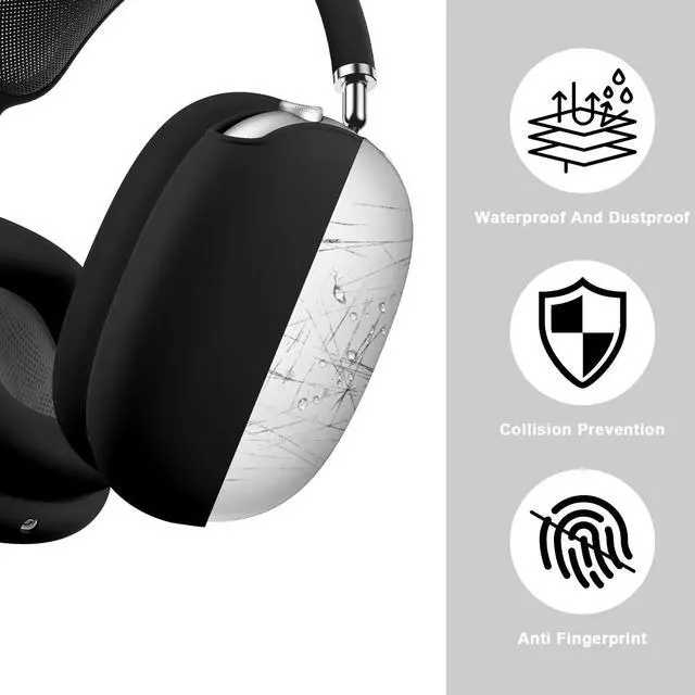 Alt view image 4 of 7 - 5-in-1 Compatible with AirPods Max Case, Leather & Silicone | Cover Set with Sleep Mode, Soft PU Leather Anti-Dust Accessories, Lightweight Shockproof for Apple Headphones