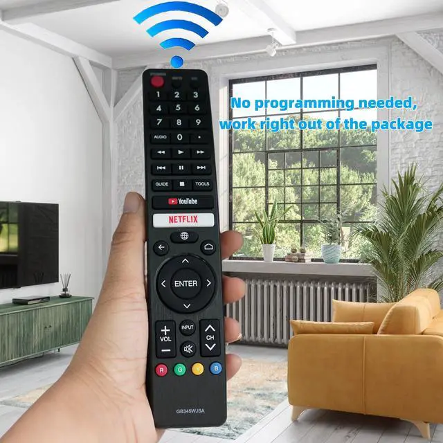 Alt view image 6 of 6 - Replacement Remote Control Compatible for GB345WJSA GB346WJSA Sharp TV 4T-C70BK2UD with Netflix YouTube