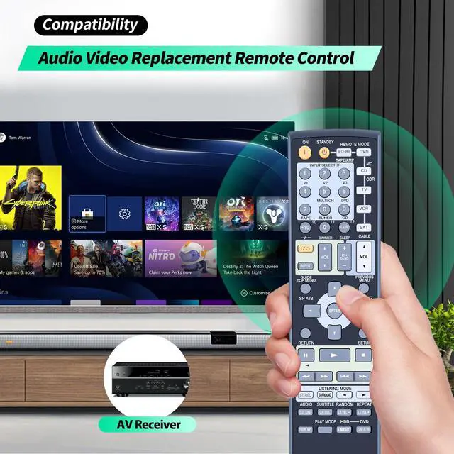 Alt view image 2 of 7 - RC-607M New Replace Remote Controller fit for Onkyo Home Theater AV Receiver TX-SR503 TX-SR503E TX-SR8350