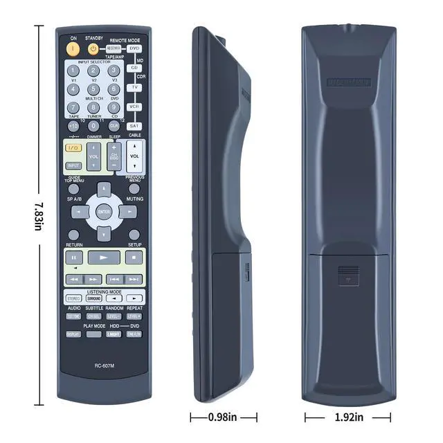 Alt view image 7 of 7 - RC-607M New Replace Remote Controller fit for Onkyo Home Theater AV Receiver TX-SR503 TX-SR503E TX-SR8350