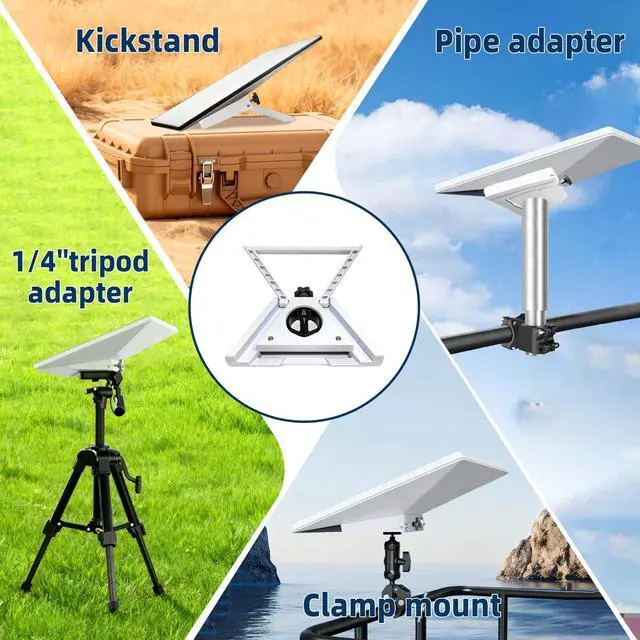 Alt view image 5 of 6 - Starlink Mini Kickstand, Star Link Mini Pipe Mount with 1/4" Tripod Adapter | supports 110° Flat-Surface Angle,Pipe,Tripod and Clamps Mount,for RV, Van & Outdoor Camping.Original Replacement Bracket