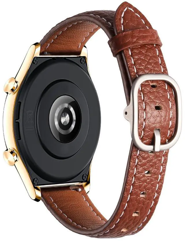 Alt view image 3 of 7 - 20mm Genuine Leather Soft Strap Quick Release Wristband Compatible with Garmin Vivoactive 6, Vivoactive 5, Vivoactive 3 smartwatch for Women