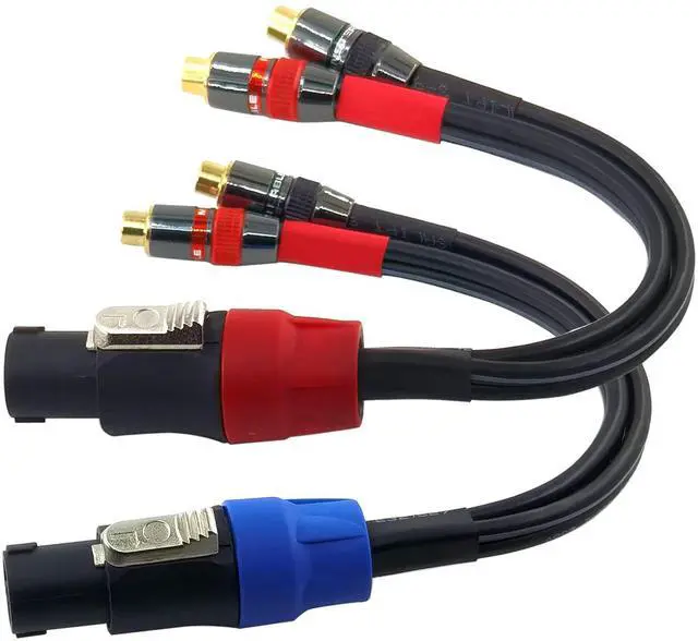 Alt view image 4 of 6 - Speak-on 4-Pole to Dual RCA Break Out Splitter Cable Speakon Splitter Cable,for Speaker (Speakon to RCA)