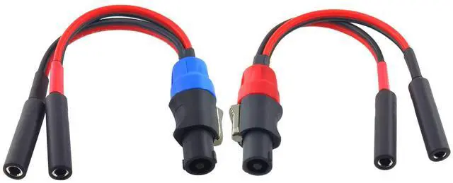 Alt view image 2 of 6 - 051 Speak-on 4-Pole to Dual RCA Break Out Splitter Cable Speakon Splitter Cable,for Speaker (Speakon to 1/4 TS)