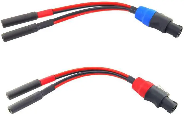 Alt view image 3 of 6 - 051 Speak-on 4-Pole to Dual RCA Break Out Splitter Cable Speakon Splitter Cable,for Speaker (Speakon to 1/4 TS)
