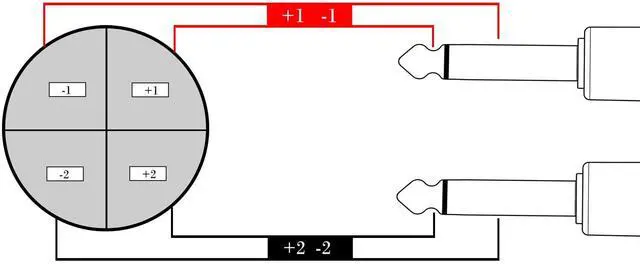 Alt view image 6 of 6 - 051 Speak-on 4-Pole to Dual RCA Break Out Splitter Cable Speakon Splitter Cable,for Speaker (Speakon to 1/4 TS)