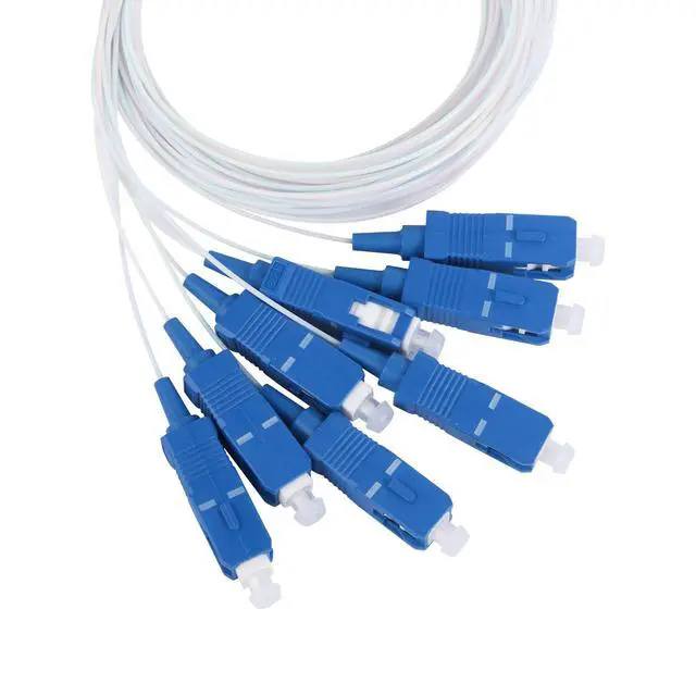 Alt view image 7 of 7 - SC UPC 1×8 Singlemode PLC Fiber Optic Splitter 1:8 0.9mm G657A1 Fiber Pigtail for Fiber Optical Communication System (2-Pack)