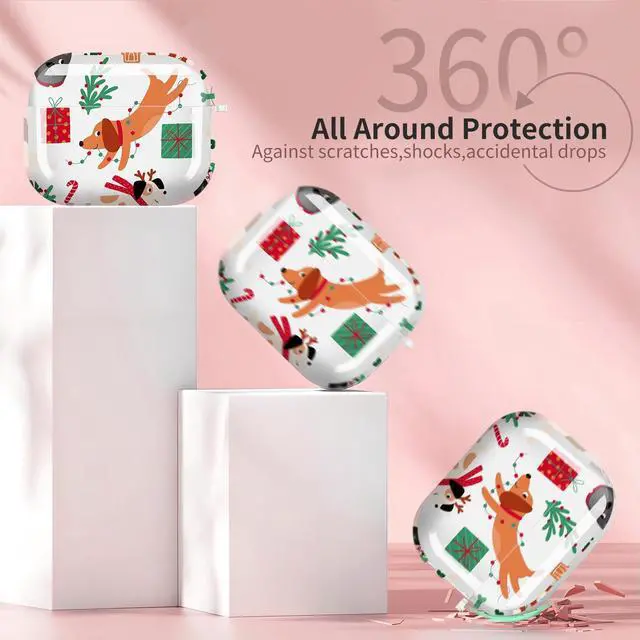 Alt view image 6 of 6 - for Cute Airpods Pro 3 Case Clear, Soft TPU Air Pods Pro 3rd Generation Cover Protective Skin Girl Women with Gold Keychain for iPod Pro 3 Gen 2025 - Cute Cartoon Dogs.lnk