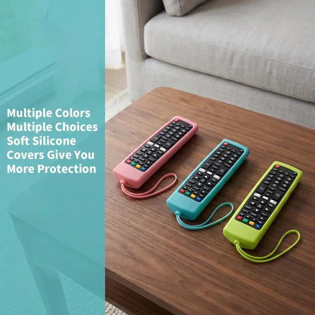 Alt view image 5 of 7 - Pack of 3 Fit LG TV Remote with Soft Protective Cover & Hook | 3-Pack Value,No Setup Needed,Glow-In-The-Dark Silicone Protective Case, Color Distinction,Anti-Loss, Durable & Shock-Resistan