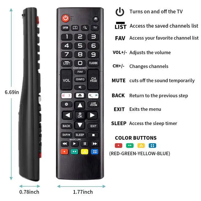 Alt view image 7 of 7 - Pack of 3 Fit LG TV Remote with Soft Protective Cover & Hook | 3-Pack Value,No Setup Needed,Glow-In-The-Dark Silicone Protective Case, Color Distinction,Anti-Loss, Durable & Shock-Resistan