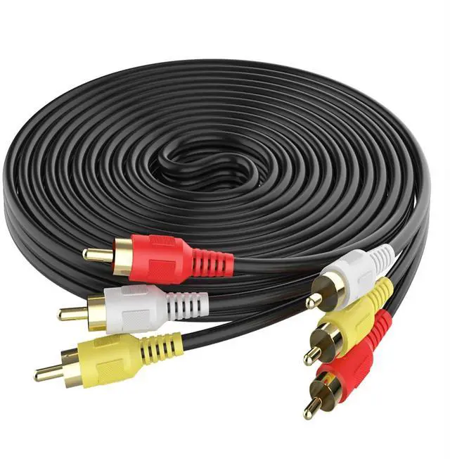 Main image of Audio Video Cable,Composite Cord 65 ft RCA to RCA M/Mx3,AV Cable for TV,DVD,VCD etd