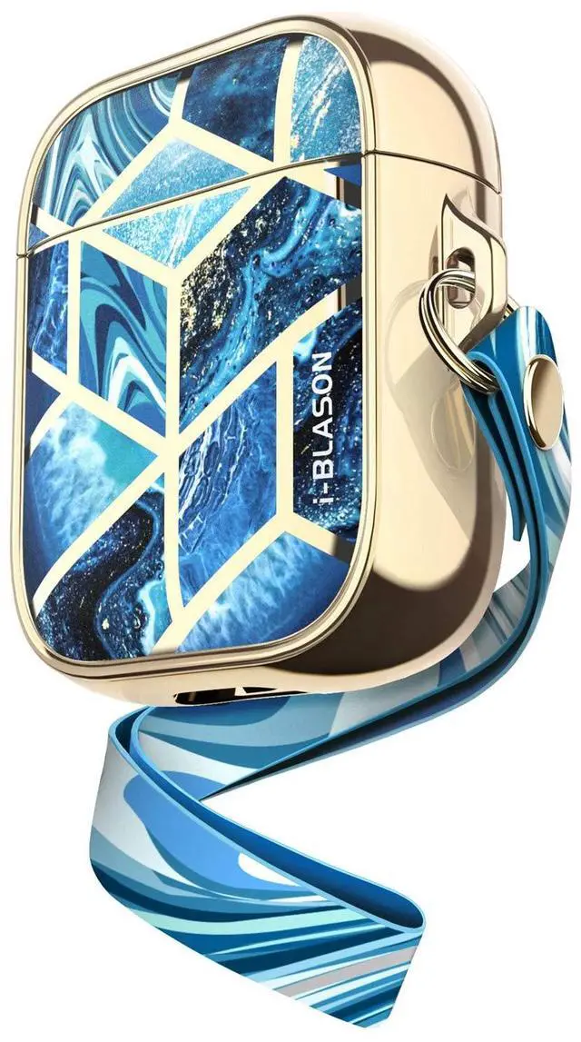 Main image of Cosmo Series Case Designed for Airpods 2nd Generation/1st Generation, 360° Protective Stylish Marble AirPods Case Cover Compatible with Apple AirPods 1st/2nd (Ocean)