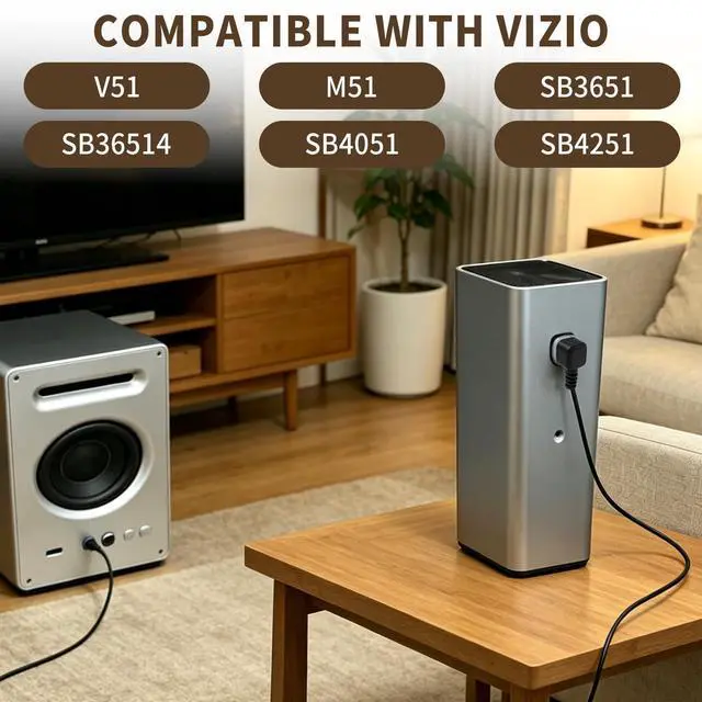 Alt view image 3 of 7 - 26.2Ft Satellite Speaker Cable Compatible with Vizio V51 M51 SB3651 SB36514 SB4051 SB4251 Surround Sound System Replacement Rear Speaker Wire(Gray)