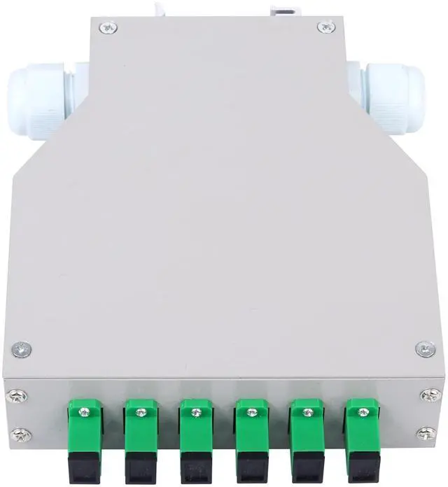 Main image of SC-APC 6 Simplex 6 Port DIN Rail SM Fiber Optic Enclosure ODF (Includes Pigtail and 6PC Coupler)