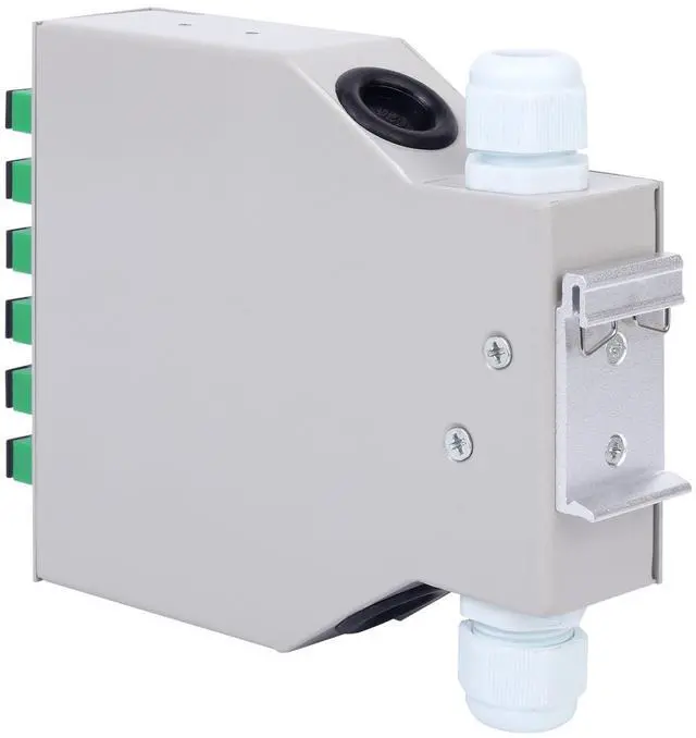 Alt view image 2 of 7 - SC-APC 6 Simplex 6 Port DIN Rail SM Fiber Optic Enclosure ODF (Includes Pigtail and 6PC Coupler)