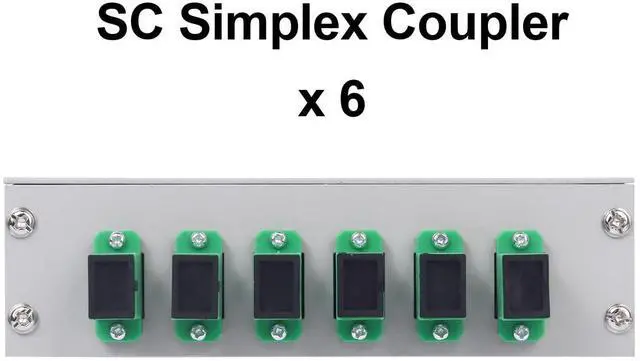 Alt view image 3 of 7 - SC-APC 6 Simplex 6 Port DIN Rail SM Fiber Optic Enclosure ODF (Includes Pigtail and 6PC Coupler)